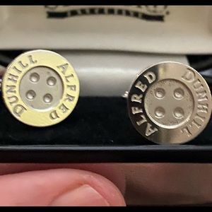 FINAL CLOSEOUT Dunhill Silver Buttons cufflinks